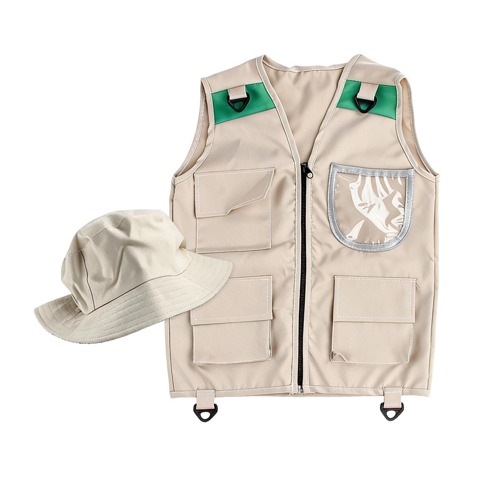 Outdoor Adventure Kids Party - Ensemble Gilet et Chapeau pour Enfants,