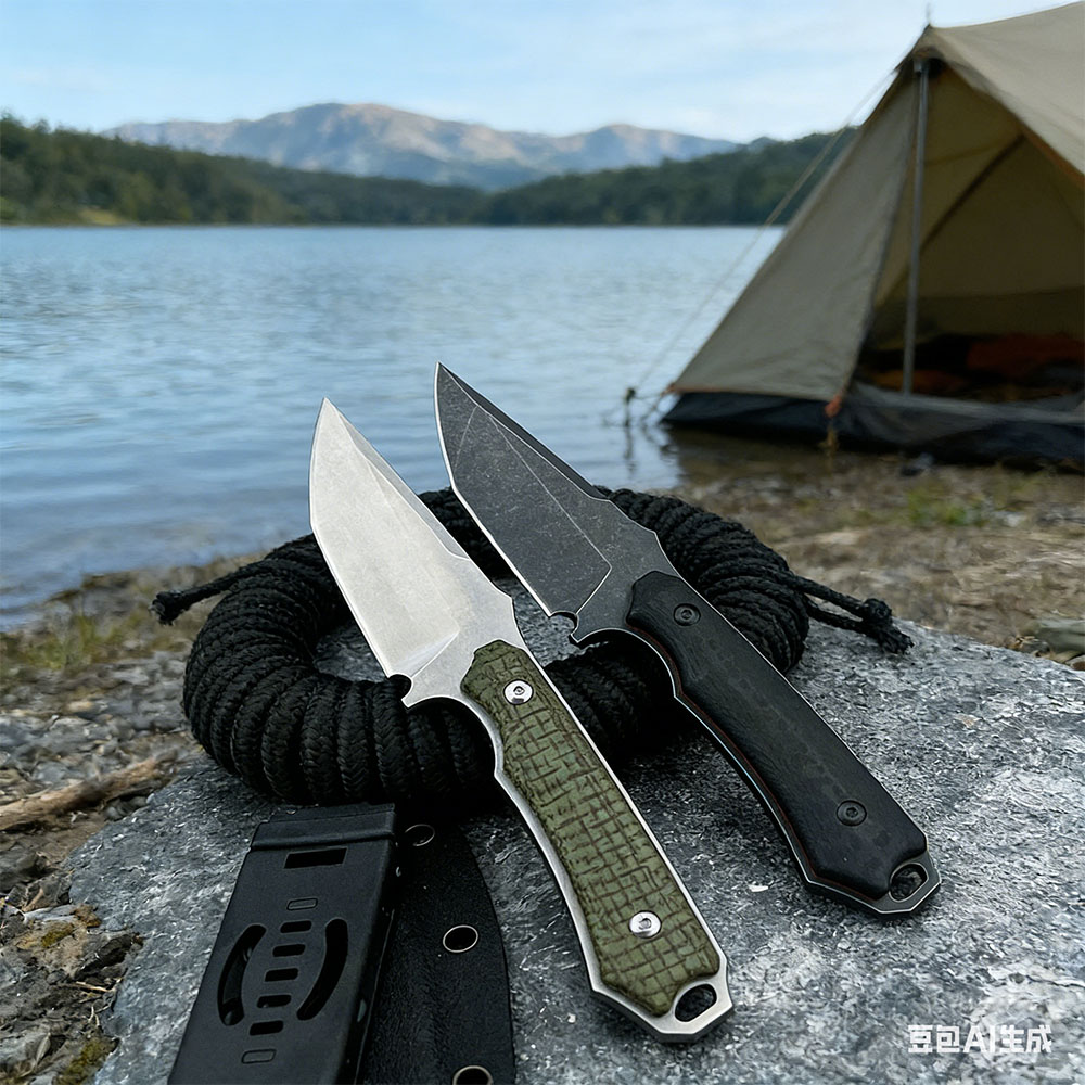 Outdoor Adventure With No Backpack - Couteau droit multifonctionnel EDC pour l'aventure