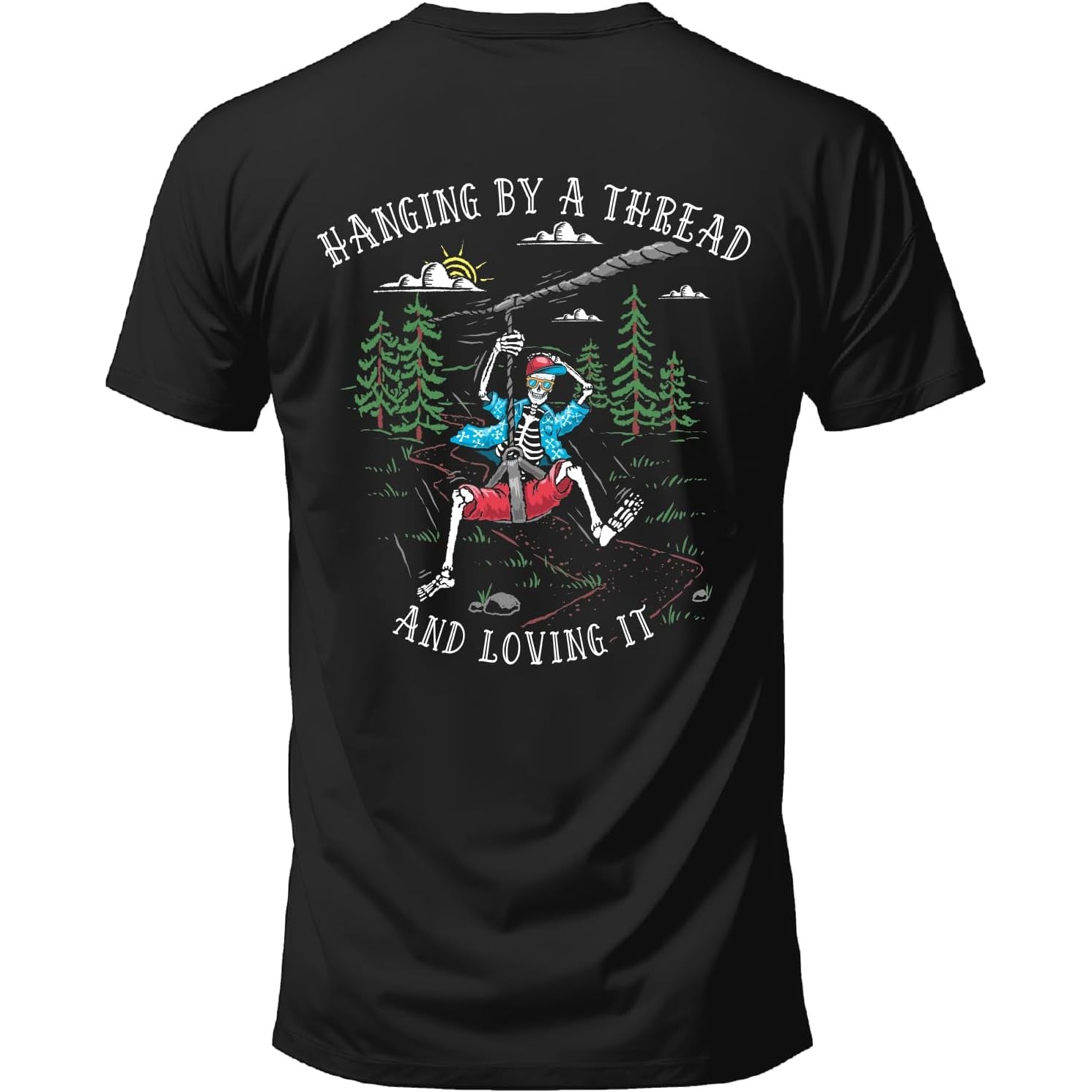 Outdoor Adventure Ziplines & Waterfall Puerto Vallarta - T-shirt graphique vintage pour homme «