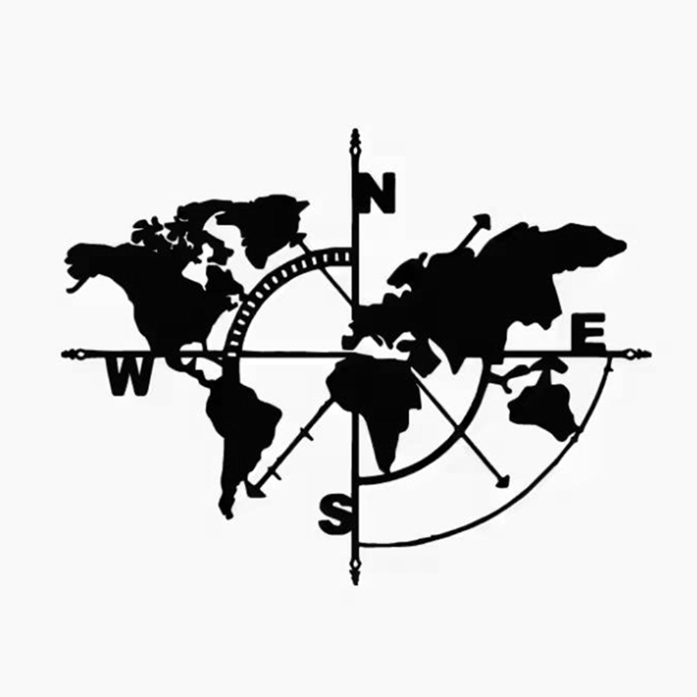 Outdoor Adventure World - Autocollant en vinyle Carte du monde