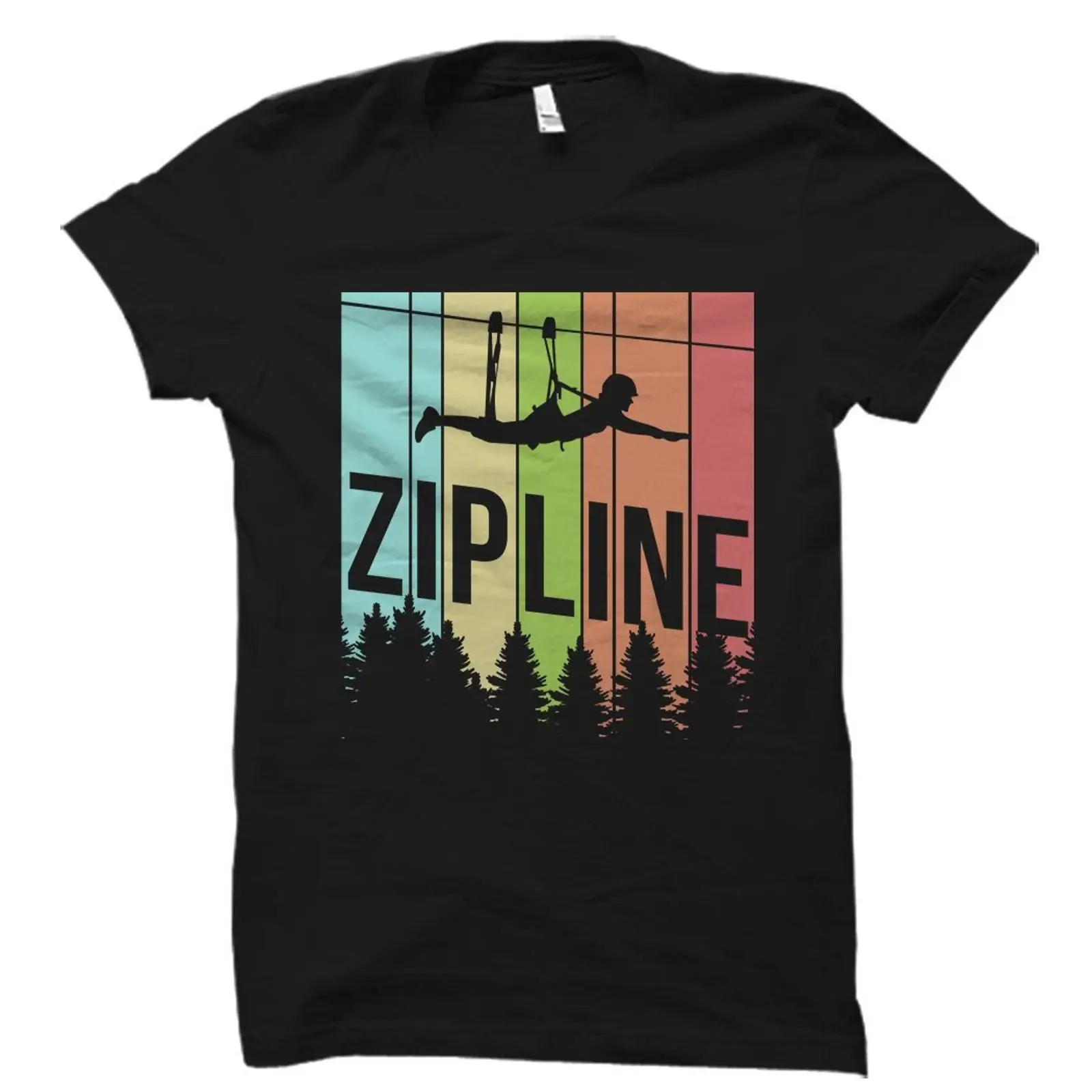 Outdoor Adventure Ziplines & Waterfall Puerto Vallarta - T-shirt vintage rétro Zipline pour passionnés