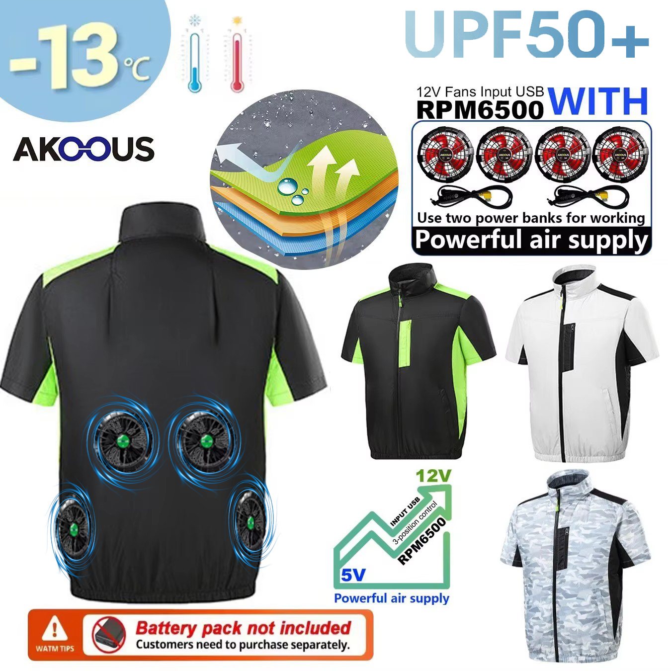 Veste rafraîchissante USB 12V  - Outdoor Adventure Clothing avis et prix