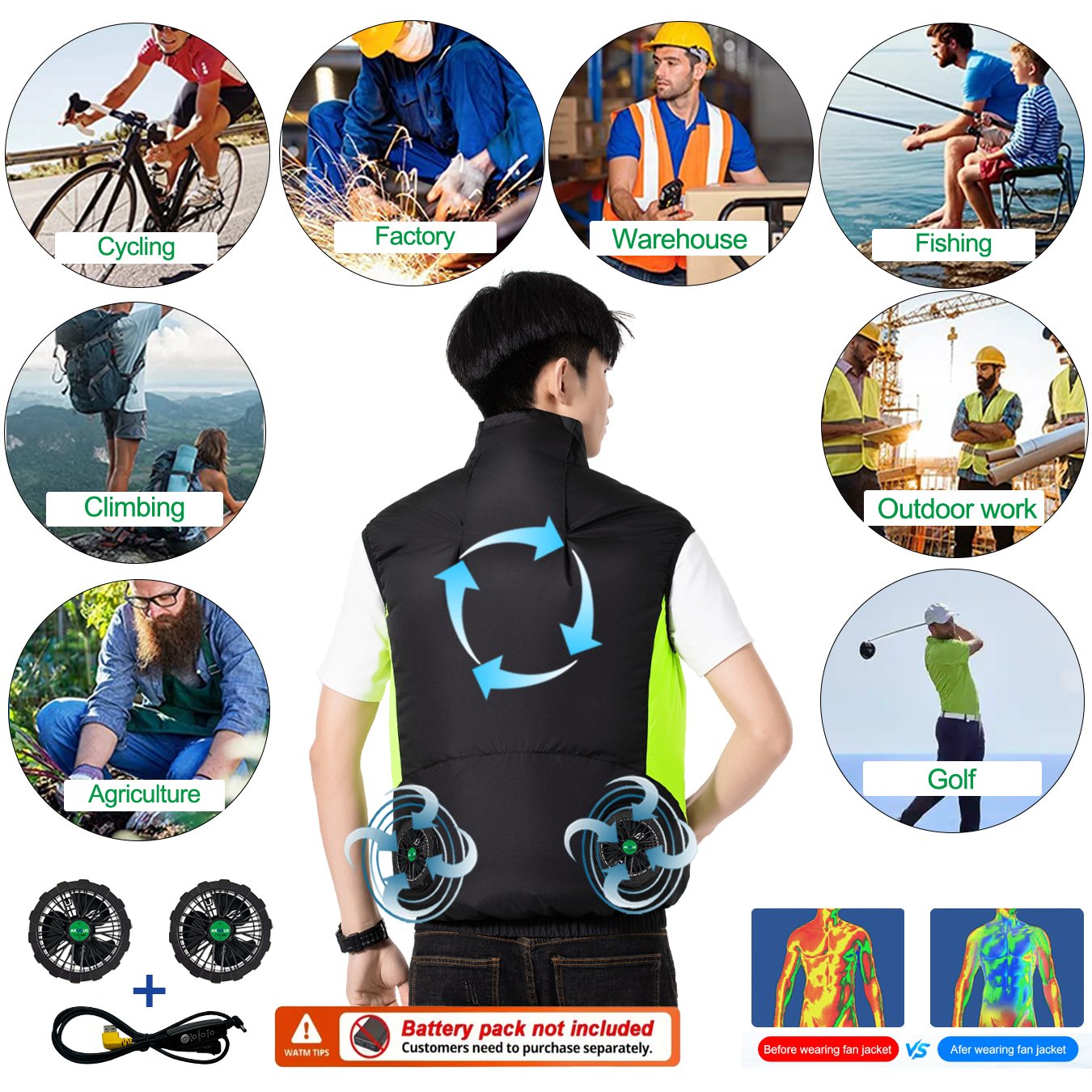 Veste rafraîchissante USB 12V  - Outdoor Adventure Clothing avis et prix