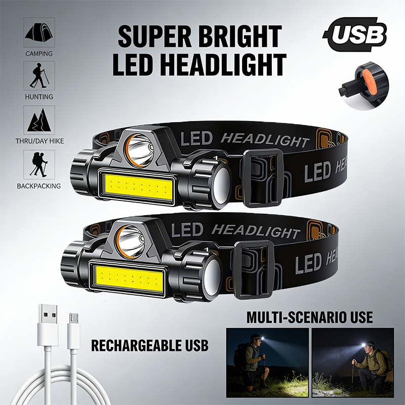 Lampe frontale LED super lumin - Headlamp Waterproof Rechargeable avis et prix